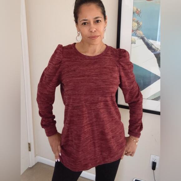 Weeso Puff sleeve Crew Neck Sweatshirt Red size M - Picture 5 of 6